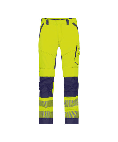 High-Visibility Broek Odessa - Fluogeel/Marineblauw