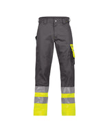 High-Visibility Werkbroek Omaha - Cementgrijs/Fluogeel