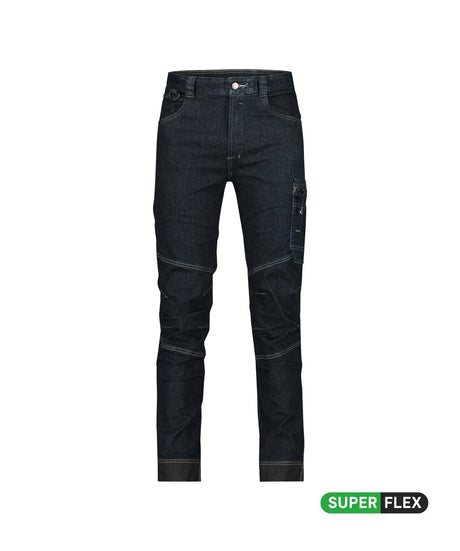 Werkjeans Osaka - Jeansblauw/Zwart