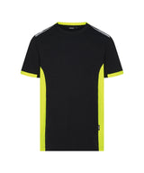 T-shirt Tampico - Zwart/Fluogeel