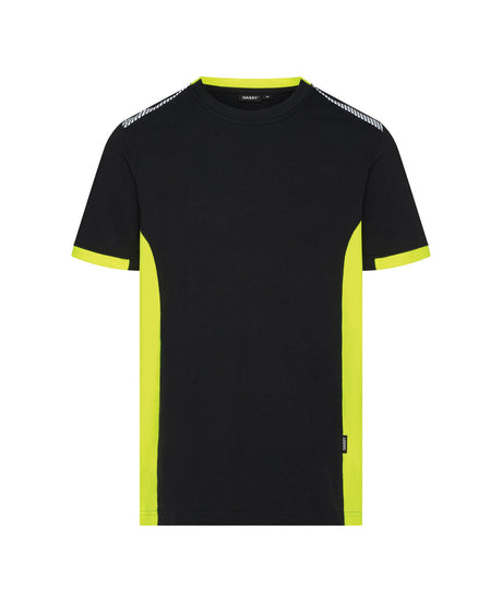 T-shirt Tampico - Zwart/Fluogeel