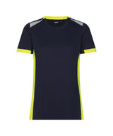 T-shirt Tampico Dames - Nachtblauw/Fluogeel
