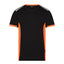 T-shirt Tampico - Zwart/Fluo-Oranje