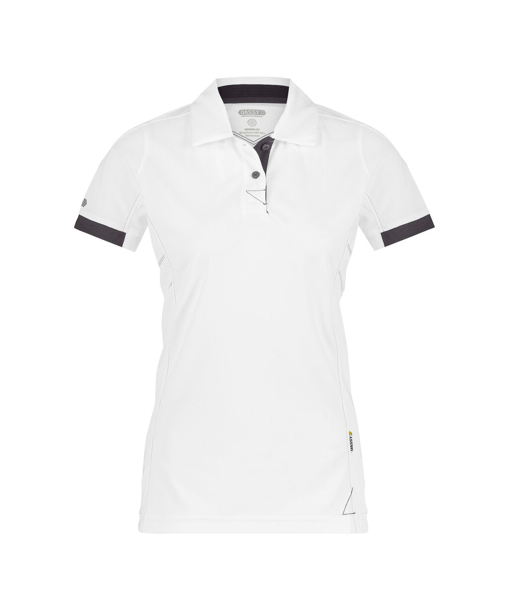Poloshirt Traxion Dames - Wit/Antracietgrijs