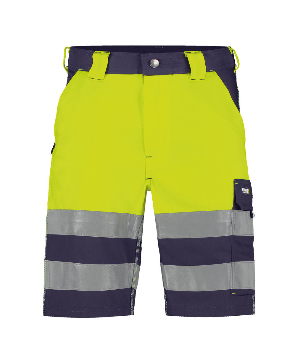 High-Visibility Short Venna - Marineblauw/Fluogeel