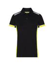Polo Veracruz Dames - Zwart/Fluogeel