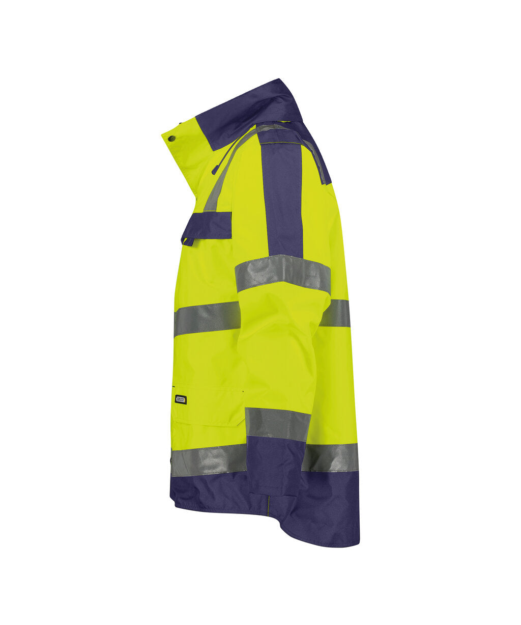 High-Visibility Parka Atlantis - Fluogeel/Marineblauw