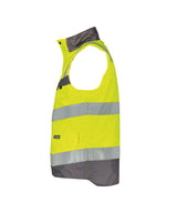 High-Visibility Bodywarmer Bilbao - Fluogeel/Cementgrijs
