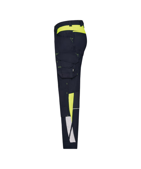 Werkbroek Canton - Nachtblauw/Fluogeel