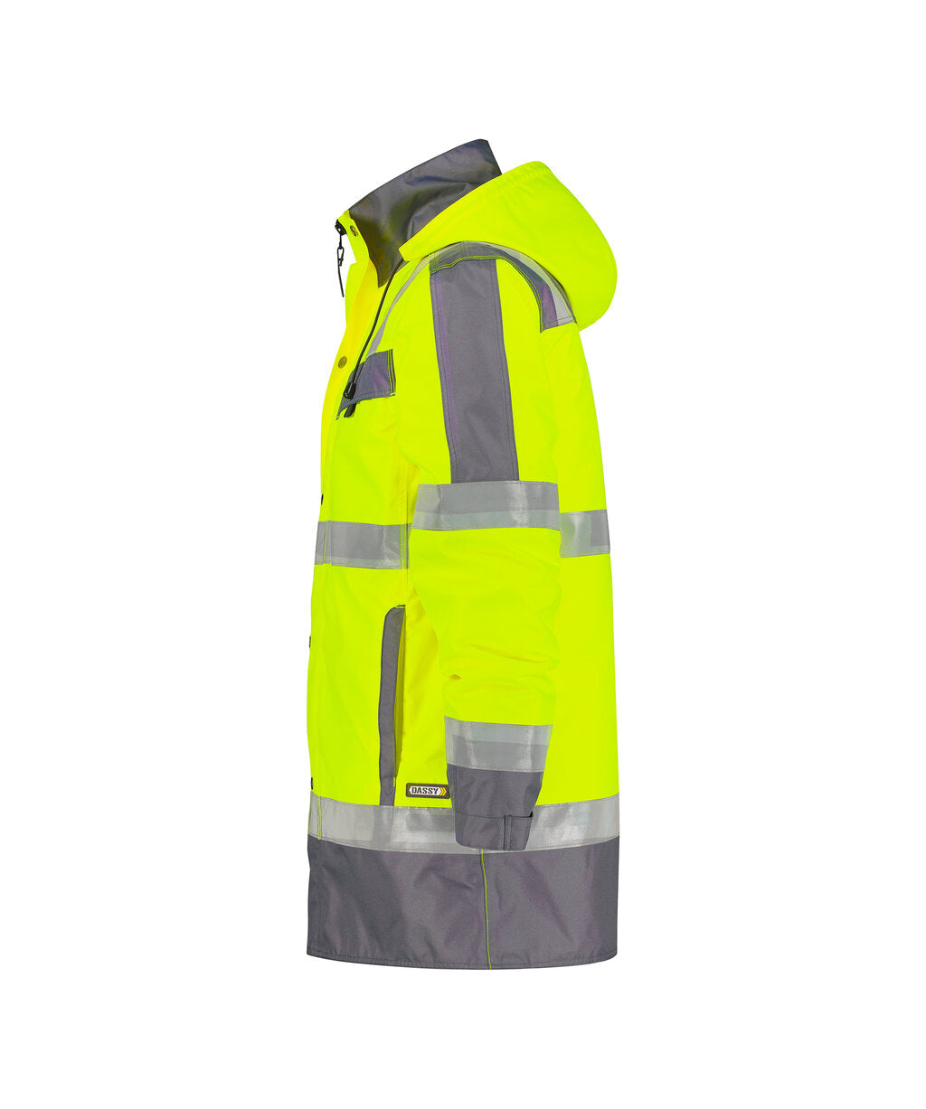 High-Visibility Parka Limasol - Fluogeel/Cementgrijs