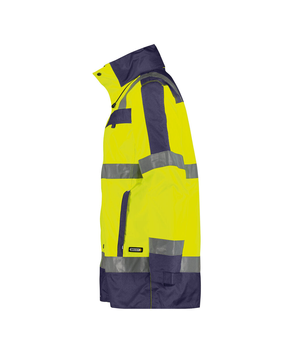 High-Visibility Parka Limasol - Fluogeel/Marineblauw