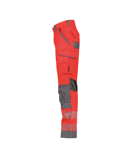 High-Visibility Broek Odessa - Fluorood/Cementgrijs