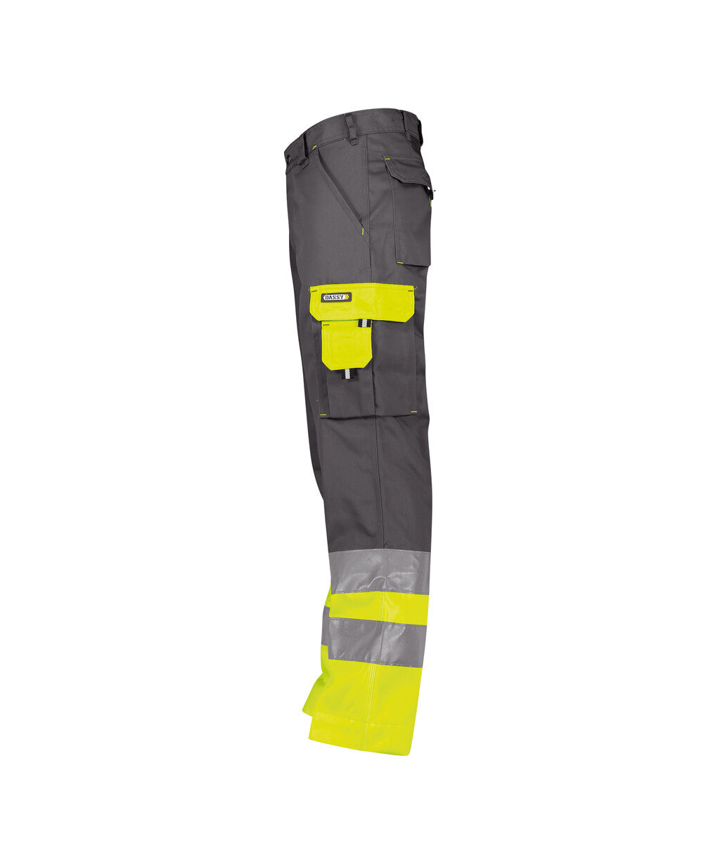 High-Visibility Werkbroek Omaha - Cementgrijs/Fluogeel