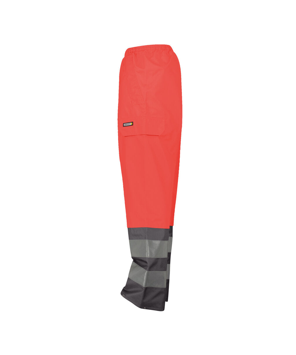 High-Visibility regenbroek Sola - Fluorood/Cementgrijs