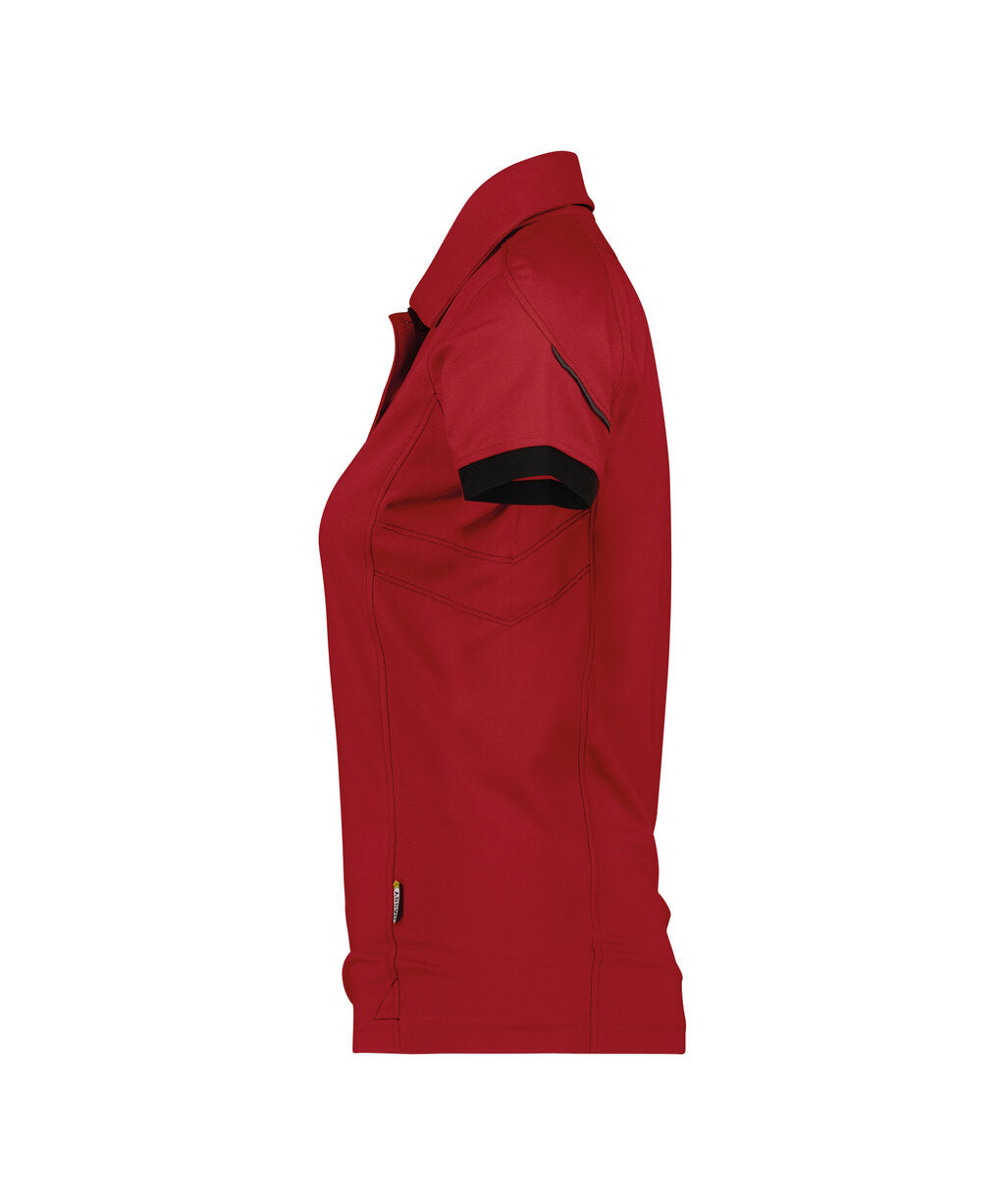 Poloshirt Traxion Dames - Rood/Zwart