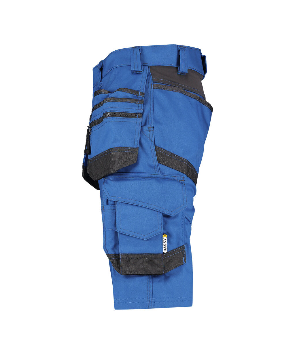 Holsterzakkenshort Trix - Azuurblauw/Antracietgrijs