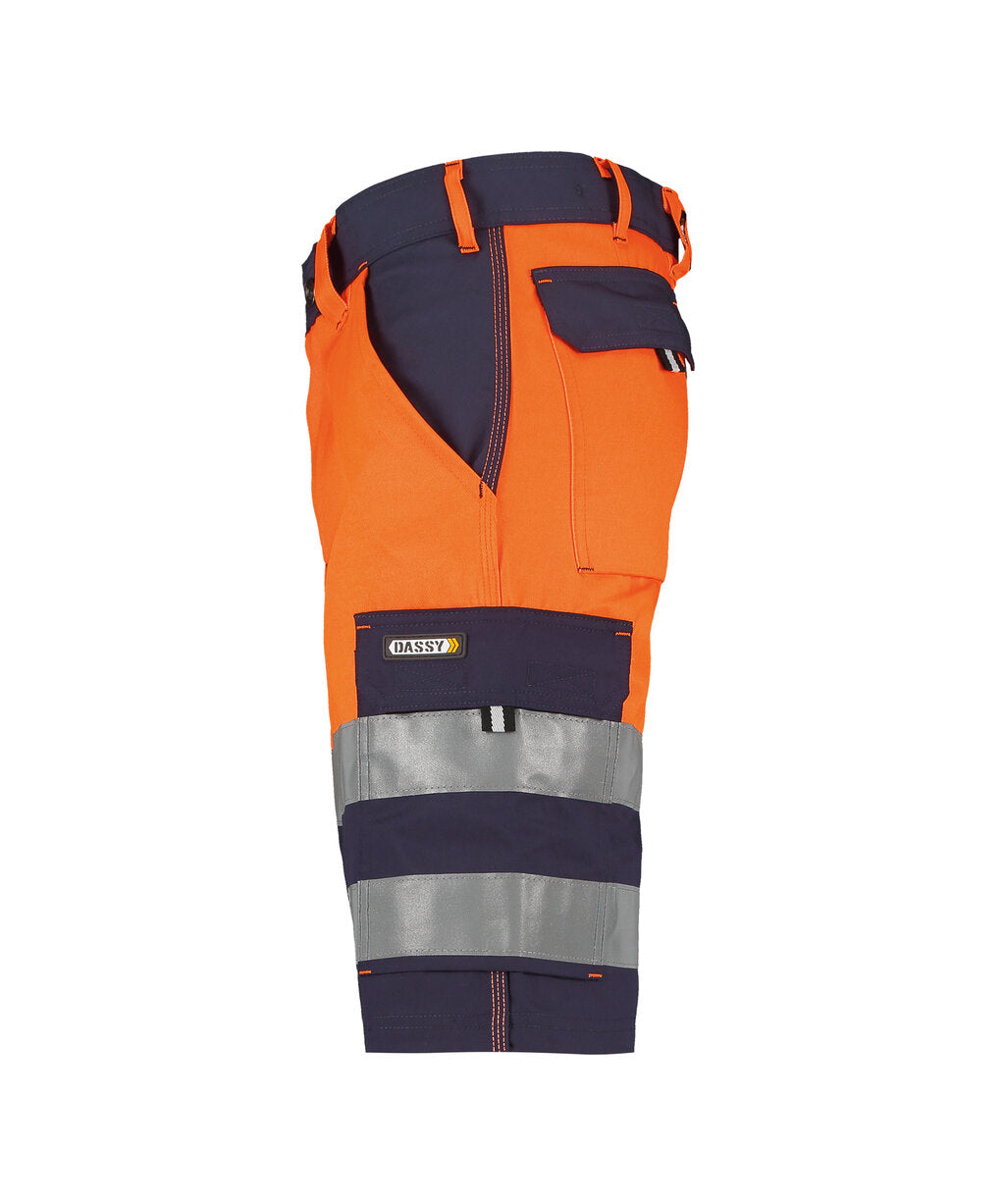High-Visibility Short Venna - Marineblauw/Fluo-Oranje