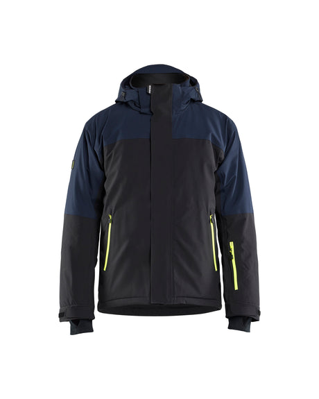 Winterjas STRIKER - Donker marineblauw/High Vis Geel