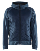 Hooded Hybride Sweatshirt met Rits 3463 - Gevoelloos blauw/Donkerblauw
