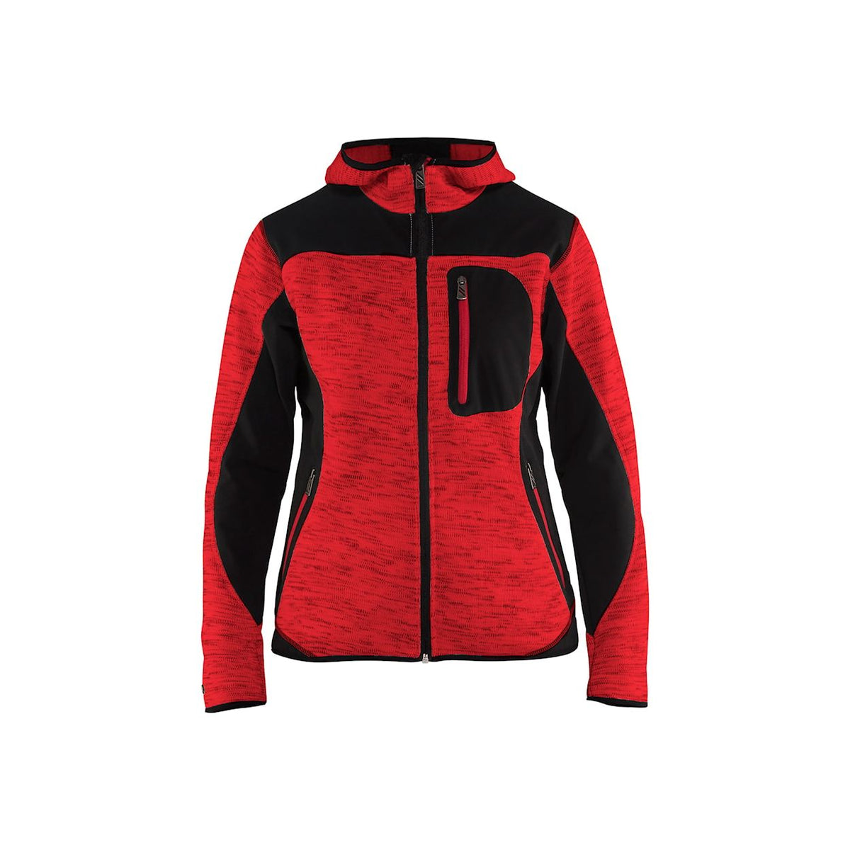Blåkläder Dames Gebreid Vest Met Softshell Black ROOD/ZWART / XS,ROOD/ZWART / S,ROOD/ZWART / M,ROOD/ZWART / L,ROOD/ZWART / XL,ROOD/ZWART / XXL,ROOD/ZWART / XXXL
