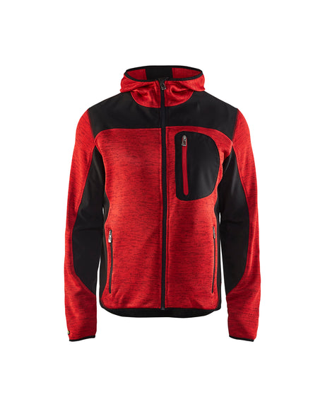 Gebreid Vest 4930 - rood/zwart