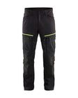 Service Werkbroek Stretch 1456 - Zwart/High Vis Geel
