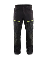 Service Werkbroek Stretch 1456 - Zwart/High Vis Geel