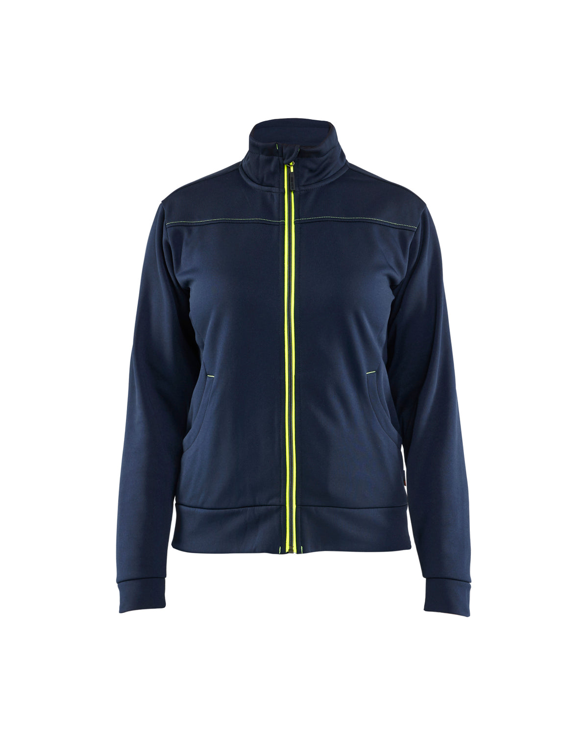 Sweatshirt Dames 3394 - Donker marineblauw/High Vis Geel