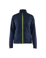 Sweatshirt Dames 3394 - Donker marineblauw/High Vis Geel