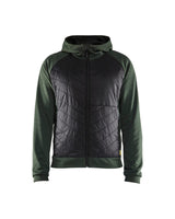Hooded Hybride Sweatshirt met Rits 3463