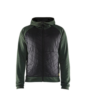 Hooded Hybride Sweatshirt met Rits 3463