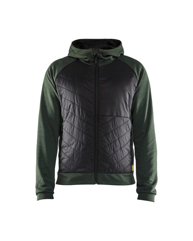 Hooded Hybride Sweatshirt met Rits 3463