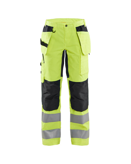 Werkbroek High-Visibility Dames 7163 - High Vis Geel/Zwart