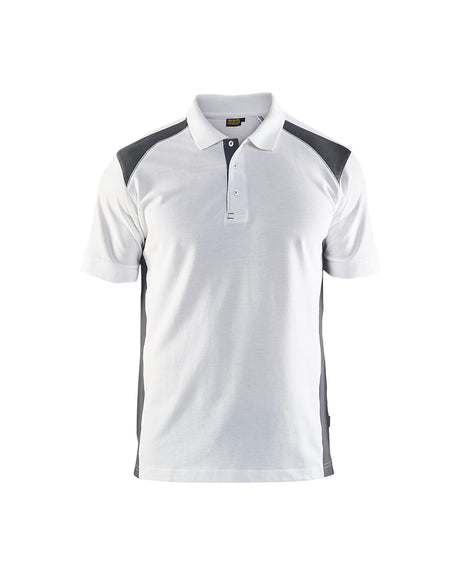 Poloshirt 3324 - Wit/Donkergrijs