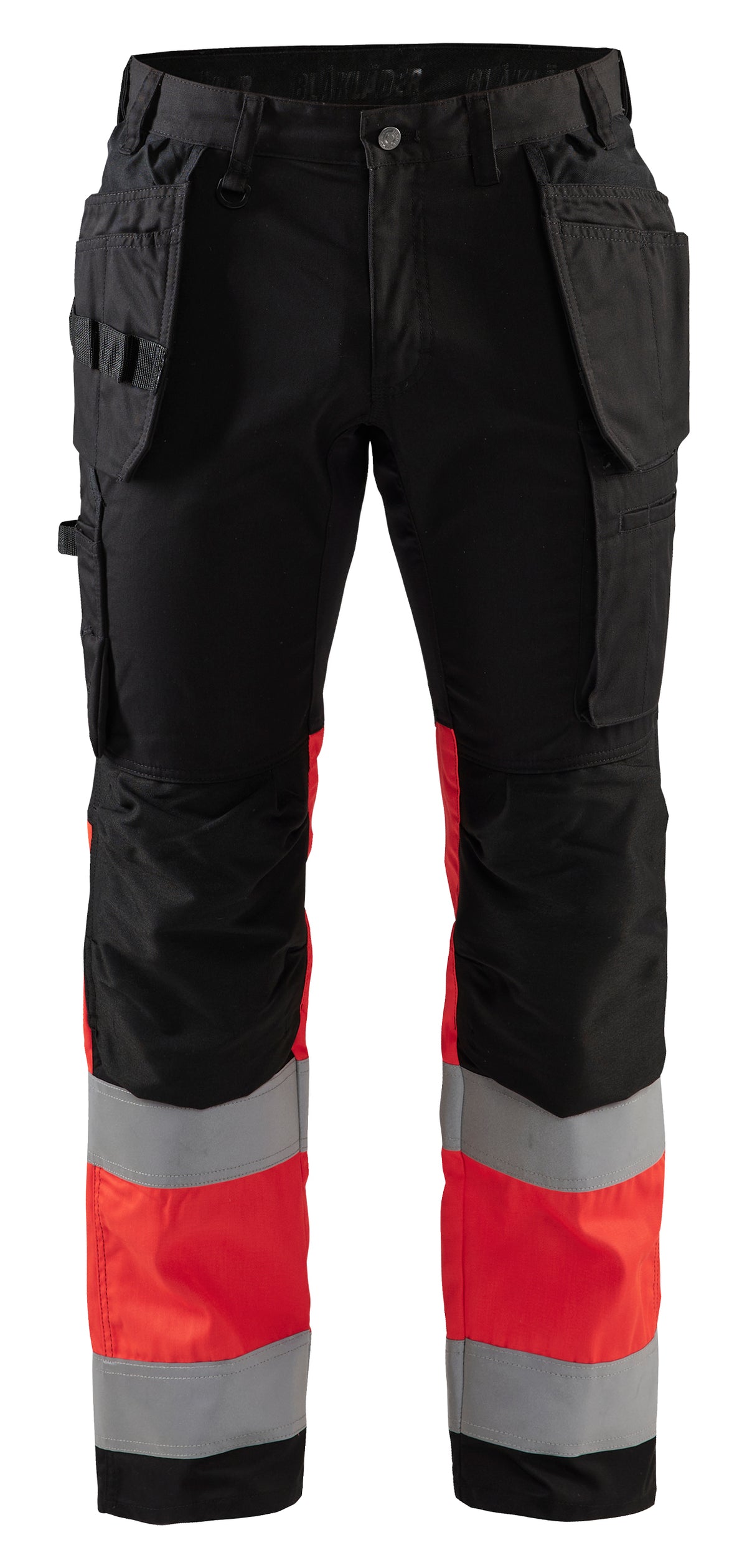 High-Visibility Werkbroek 1558 - Zwart/High Vis Rood