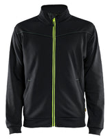 Sweatshirt met rits 3362 - Zwart/High Vis Geel