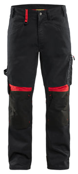 Werkbroek 1556 - Zwart/Rood