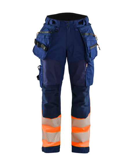 Werkbroek High-Visibility Dames 7114 - Marineblauw/Oranje