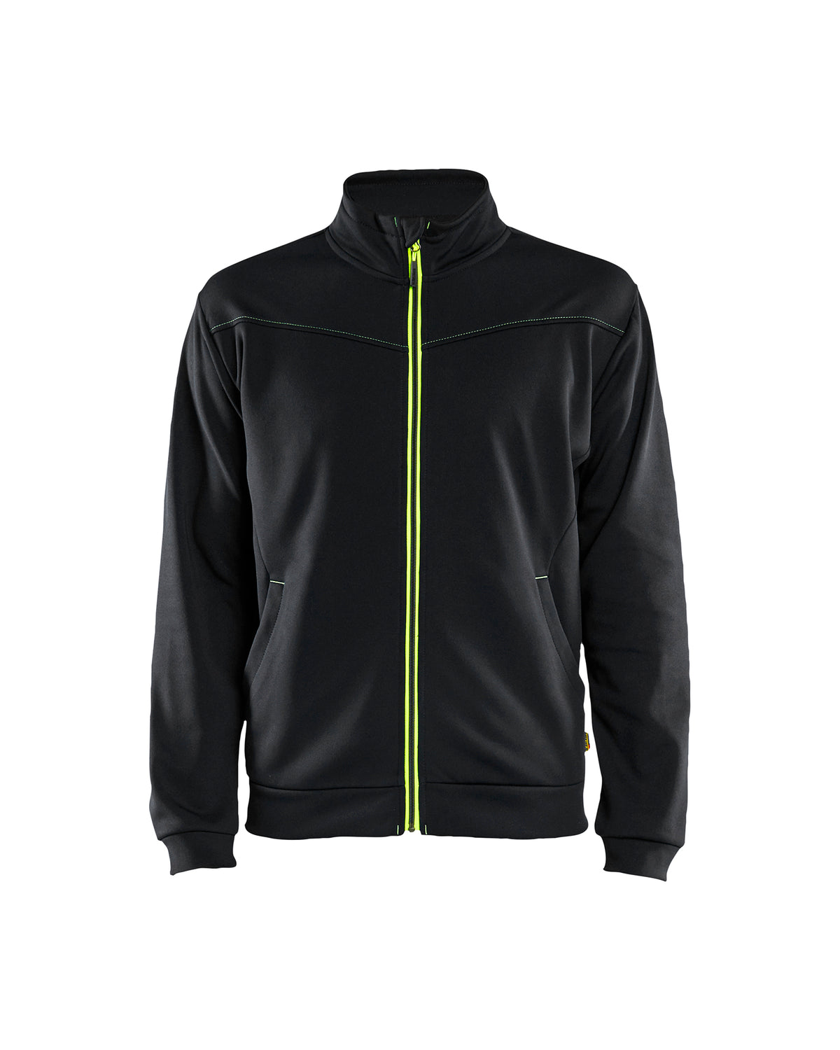 Sweatshirt met rits 3362 - Zwart/High Vis Geel