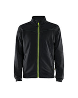 Sweatshirt met rits 3362 - Zwart/High Vis Geel