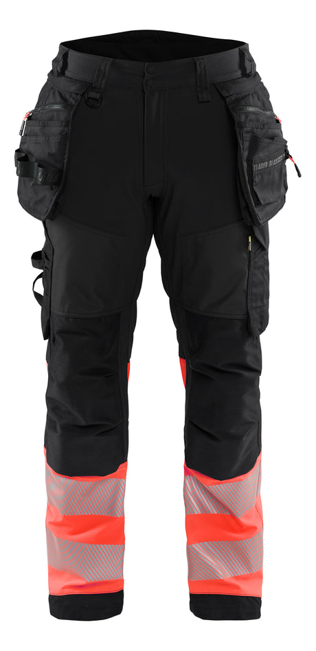 Werkbroek High-Visibility 1821 - Zwart/High Vis Rood