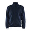 Sweatshirt met rits 3362 - Donker marineblauw/Zwart