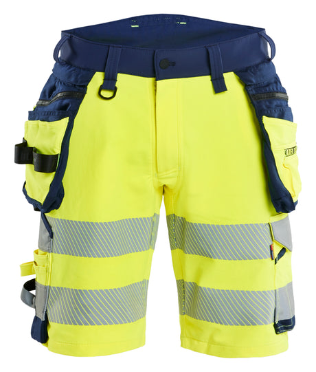 High-Visibility Short 1120 - High Vis Geel/Marineblauw