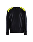 Sweatshirt 3580 - Zwart/High Vis Geel