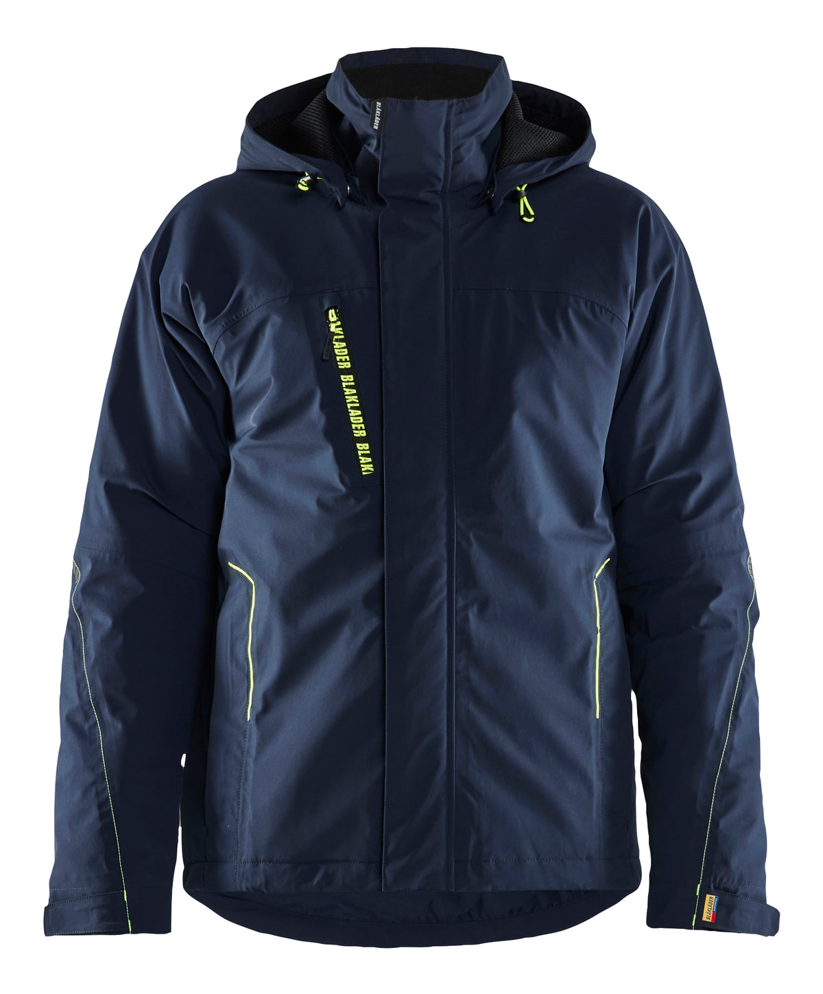 Winterjas 4484 - Donker marineblauw/High Vis Geel