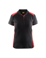 Poloshirt Dames 3390 - Zwart/Rood