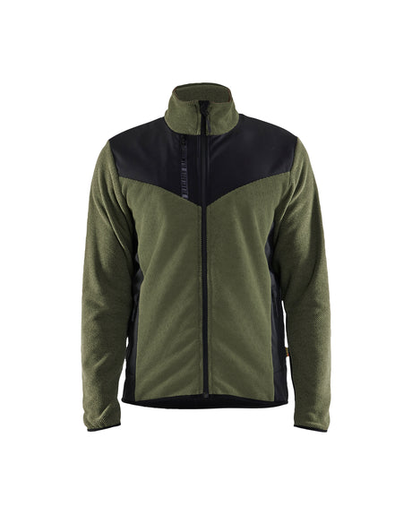 Gebreid Vest 5942 - Herfstgroen/Zwart