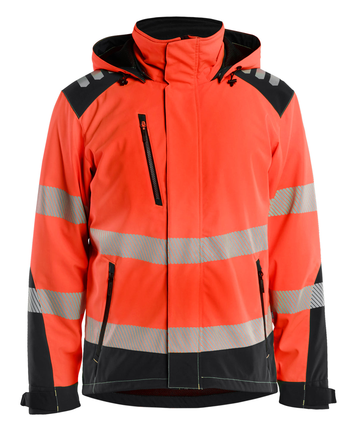 High-Visibility Softshell Winterjas 4400 - High Vis Rood/Zwart