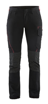 Service Werkbroek Dames 7122 - Zwart/Rood