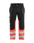 High-Visibility Werkbroek 1558 - Zwart/High Vis Rood